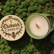 Chadwick Candles candle on a green leafy background